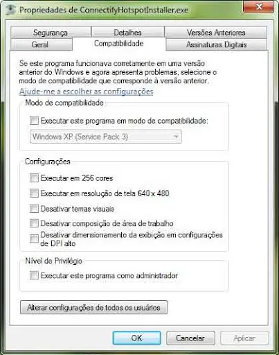 Modo de compatibilidade do Windows